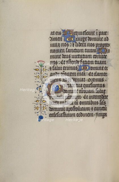 Decorated Text Page; Book of Hours, about 1450-1455. Creator: Unknown.