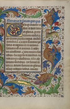 Decorated Text Page; Book of Hours, about 1450-1455. Creator: Unknown
