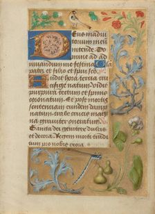 Decorated Text Page; Book of Hours, about 1480-1490. Creator: Unknown
