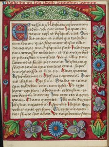 Decorated Text Page; Book of Hours, early 16th century. Creator: Unknown