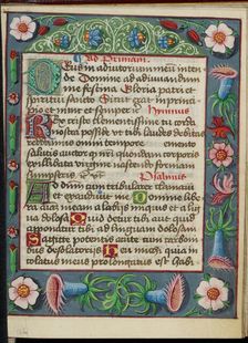 Decorated Text Page; Book of Hours, early 16th century. Creator: Unknown