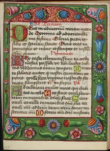 Decorated Text Page; Book of Hours, early 16th century. Creator: Unknown