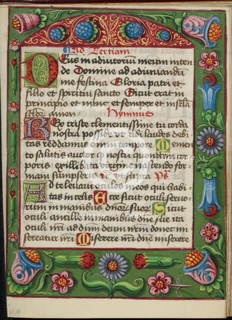 Decorated Text Page; Book of Hours, early 16th century. Creator: Unknown.