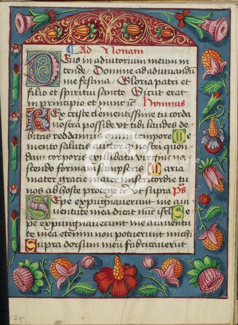 Decorated Text Page; Book of Hours, early 16th century. Creator: Unknown.