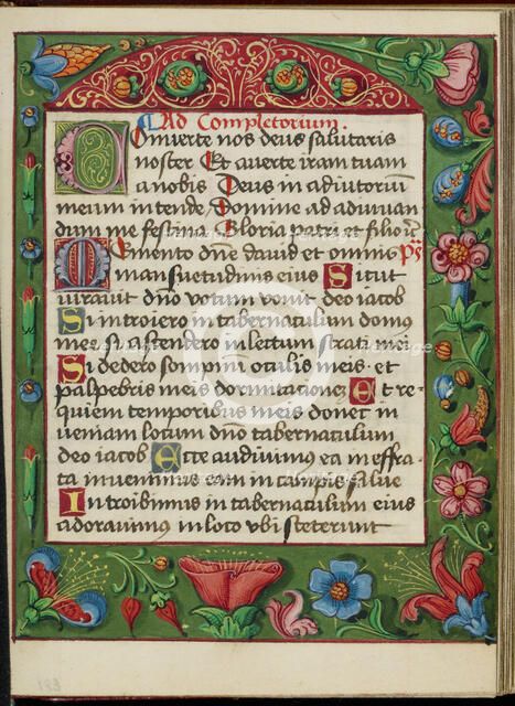 Decorated Text Page; Book of Hours, early 16th century. Creator: Unknown.