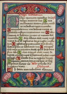 Decorated Text Page; Book of Hours, early 16th century. Creator: Unknown