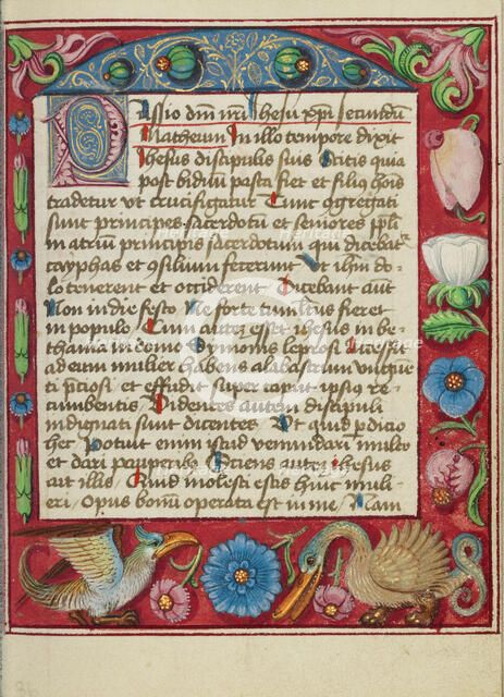 Decorated Text Page; Book of Hours, early 16th century. Creator: Unknown.