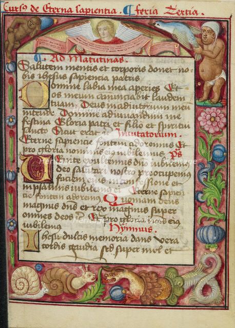 Decorated Text Page; Book of Hours, early 16th century. Creator: Unknown.