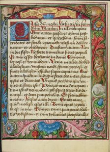 Decorated Text Page; Book of Hours, early 16th century. Creator: Unknown