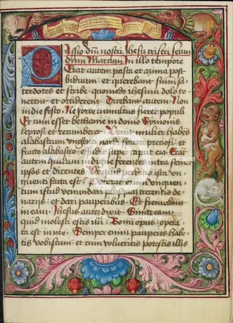 Decorated Text Page; Book of Hours, early 16th century. Creator: Unknown.