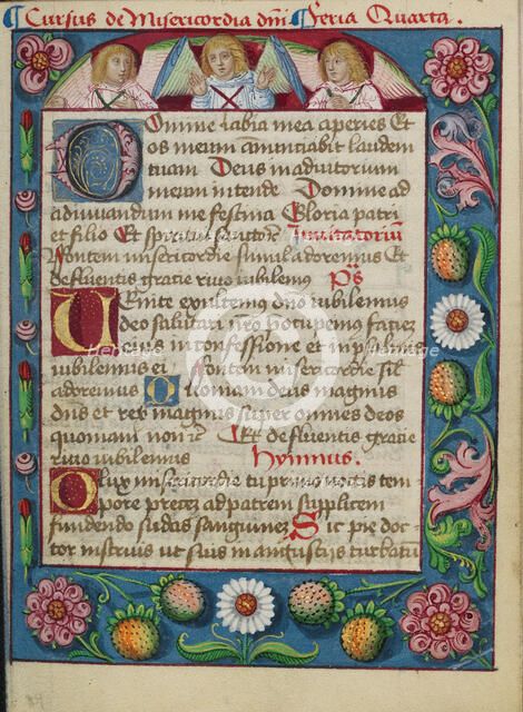 Decorated Text Page; Book of Hours, early 16th century. Creator: Unknown.