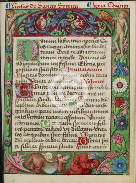 Decorated Text Page; Book of Hours, early 16th century. Creator: Unknown.