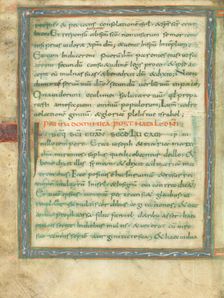 Decorated Text Page, early 9th century. Creator: Unknown