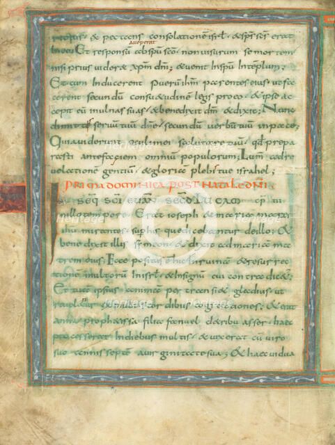 Decorated Text Page, early 9th century. Creator: Unknown.