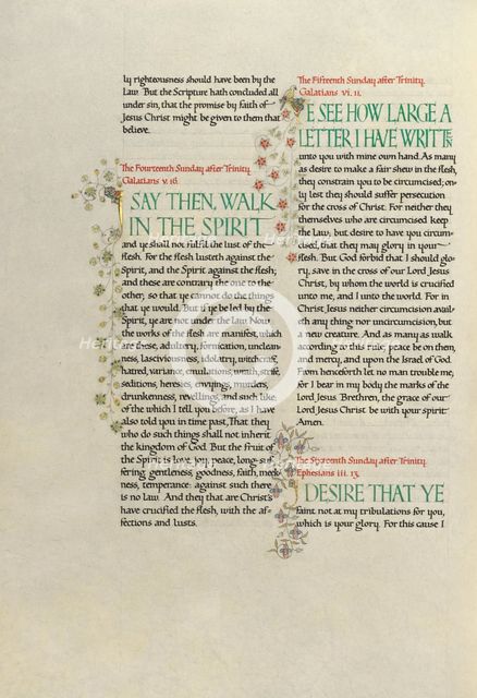 Decorated Text Page; Epistolary, about 1930. Creator: Madelyn Walker.