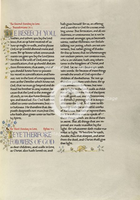 Decorated Text Page; Epistolary, about 1930. Creator: Madelyn Walker.