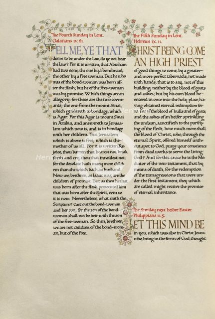 Decorated Text Page; Epistolary, about 1930. Creator: Madelyn Walker.