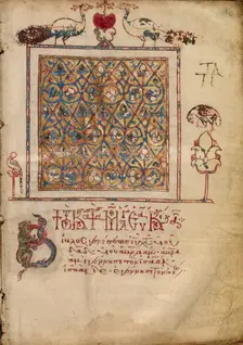 Decorated Text Page; Gospel Book, early 13th century. Creator: Unknown