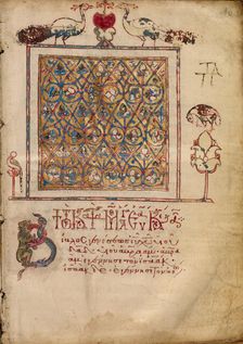 Decorated Text Page; Gospel Book, early 13th century. Creator: Unknown