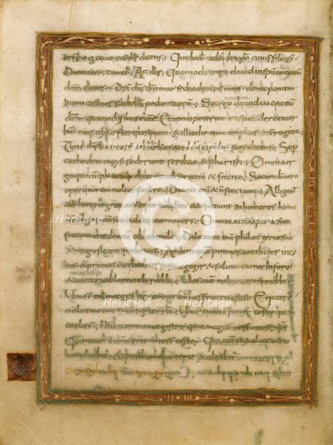 Decorated Text Page; Gospel Lectionary, early 9th century. Creator: Unknown.