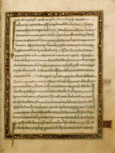 Decorated Text Page; Gospel Lectionary, early 9th century. Creator: Unknown