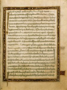 Decorated Text Page; Gospel Lectionary, early 9th century. Creator: Unknown