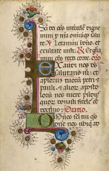 Decorated Text Page; Gualenghi-d'Este Hours, about 1469. Creator: Unknown