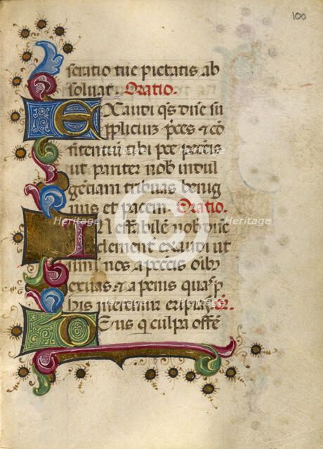 Decorated Text Page; Gualenghi-d'Este Hours, about 1469. Creator: Unknown.