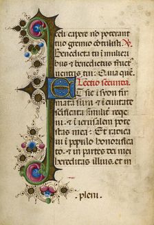 Decorated Text Page; Gualenghi-d'Este Hours, about 1469. Creator: Unknown