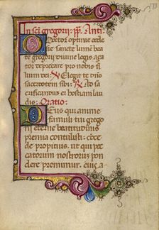 Decorated Text Page; Gualenghi-d'Este Hours, about 1469. Creator: Unknown
