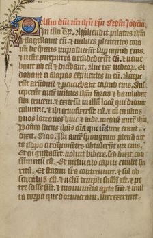 Decorated Text Page; Illustrated Vita Christi, with devotional supplements, about 1480-1490. Creator: Unknown