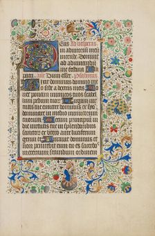 Decorated Text Page; Llangattock Hours, 1450s. Creator: Unknown