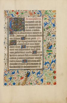Decorated Text Page; Llangattock Hours, 1450s. Creator: Unknown