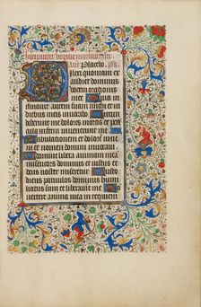 Decorated Text Page; Llangattock Hours, 1450s. Creator: Unknown