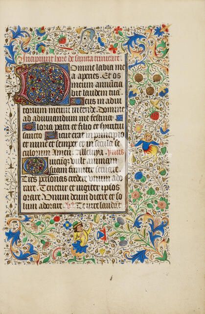 Decorated Text Page; Llangattock Hours, 1450s. Creator: Unknown.