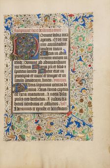 Decorated Text Page; Llangattock Hours, 1450s. Creator: Unknown