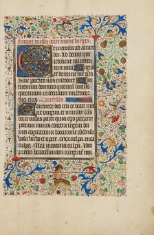 Decorated Text Page; Llangattock Hours, 1450s. Creator: Unknown
