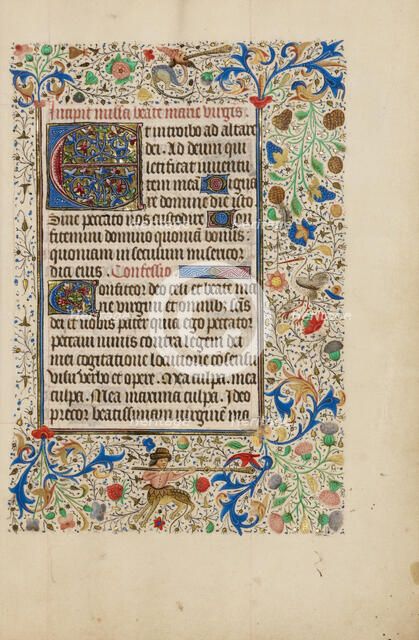 Decorated Text Page; Llangattock Hours, 1450s. Creator: Unknown.