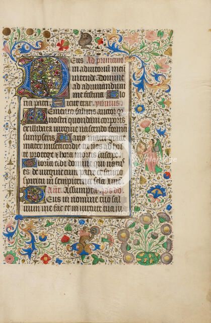 Decorated Text Page; Llangattock Hours, 1450s. Creator: Unknown.