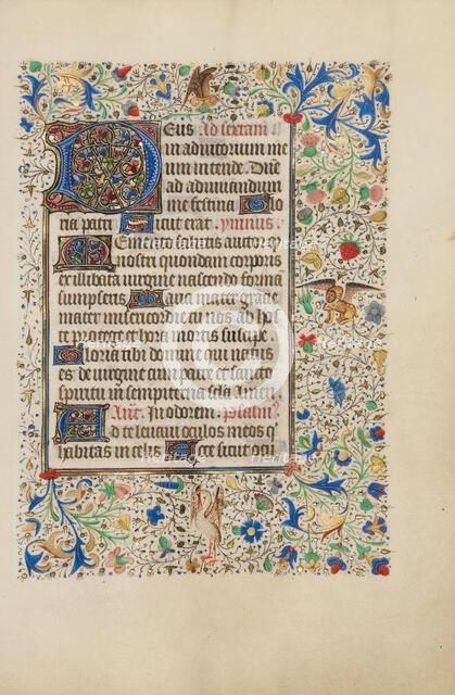 Decorated Text Page; Llangattock Hours, 1450s. Creator: Unknown.