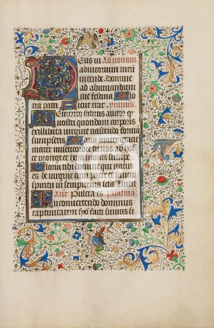Decorated Text Page; Llangattock Hours, 1450s. Creator: Unknown.