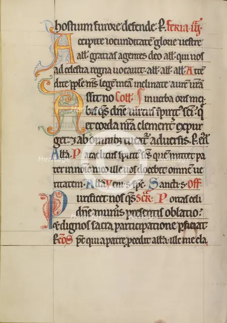 Decorated Text Page; Missal, about 1180. Creator: Unknown.