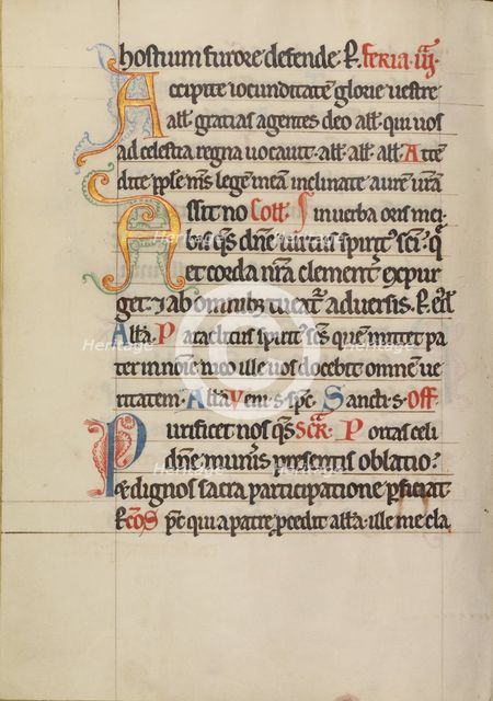 Decorated Text Page; Missal, about 1180. Creator: Unknown.