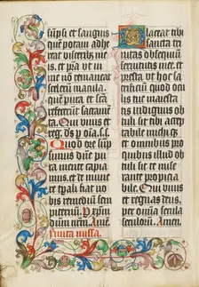 Decorated Text Page; Missal, about 1500-1505. Creator: Unknown