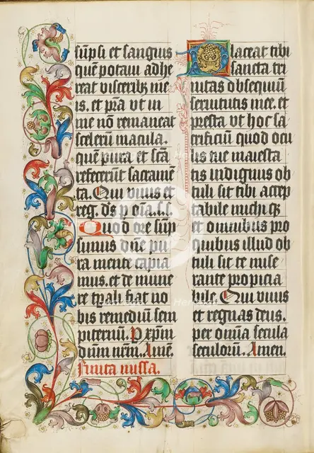 Decorated Text Page; Missal, about 1500-1505. Creator: Unknown.