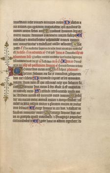 Decorated Text Page; Psalter, 1420-1430. Creator: Unknown