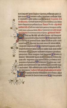 Decorated Text Page; Psalter, 1420-1430. Creator: Unknown