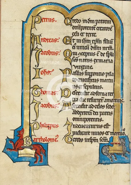 Decorated Text Page; Psalter, third quarter of 13th century. Creator: Unknown.