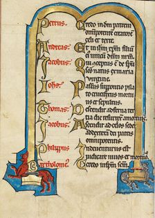 Decorated Text Page; Psalter, third quarter of 13th century. Creator: Unknown