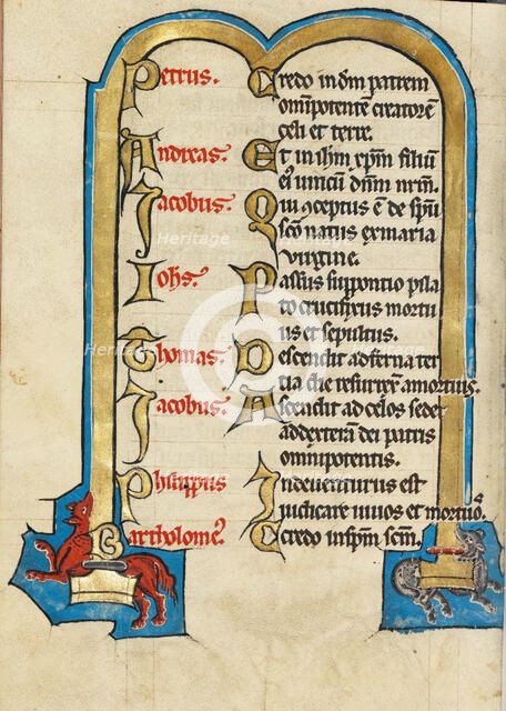 Decorated Text Page; Psalter, third quarter of 13th century. Creator: Unknown.